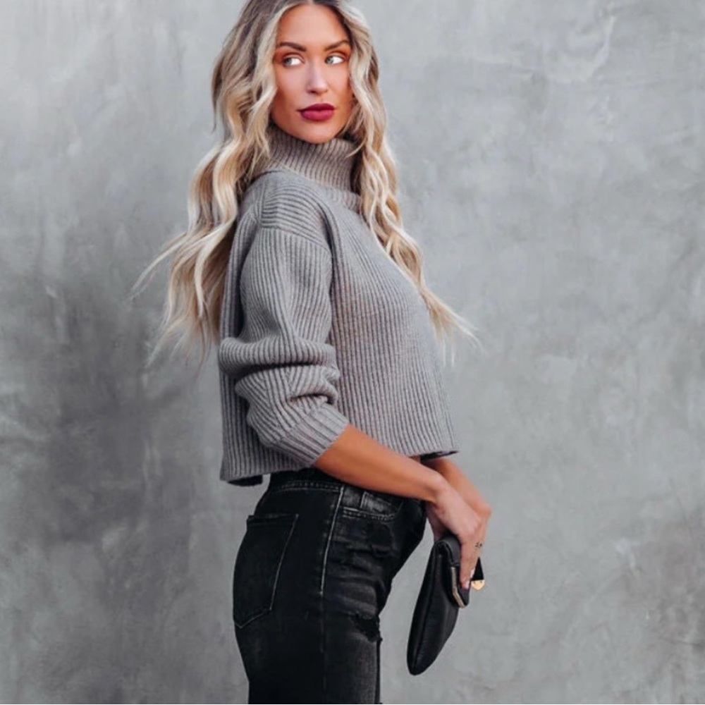 VICI cropped turtleneck sweater